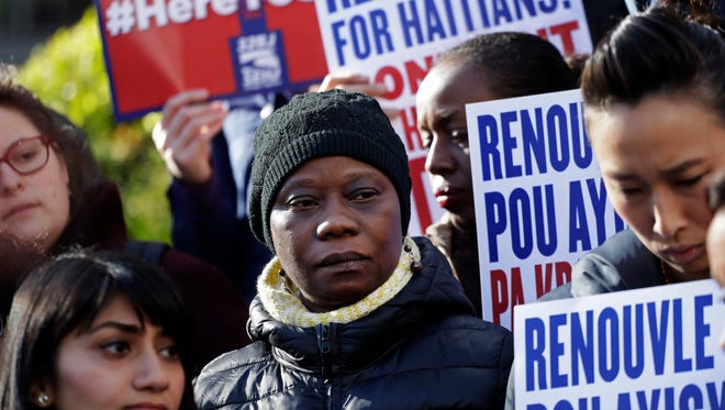Immigration advocates rallied in New York on Tuesday to protest the Trump administration's decision to terminate temporary protected status for people from Haiti. The Department of Homeland Security said conditions in Haiti have improved significantly since the 2010 earthquake.