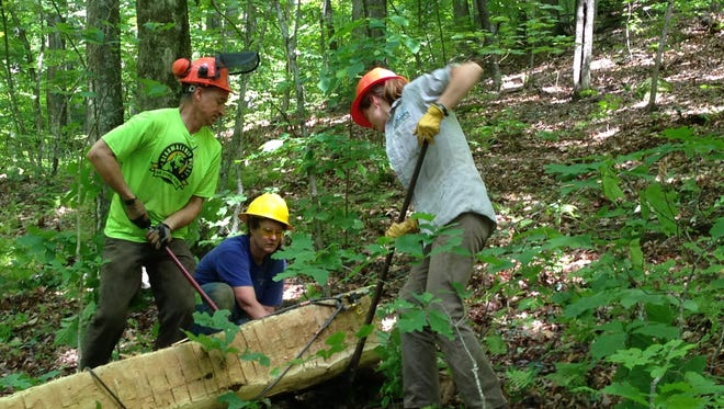 Participants in the 2015 Wilderness Skills Institute learn about sustainable trail building and land stewardship practices in Pisgah National Forest. The U.S. Forest Service has released the first documents of what will become the Pisgah Nantahala Forest Management Plan.
