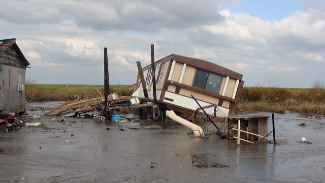 Hurrikan Gustav brachte im August 2019 Überschwemmungen in die Gemeinde Terrebonne in Louisiana.