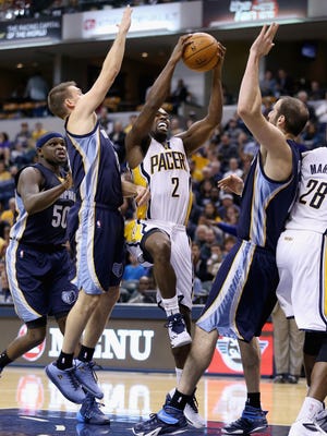 Rodney Stuckey, shown here in the Oct. 31 Memphis Grizzlies game, is questionable for Tuesday's game from a tendon strain he suffered against Atlanta.