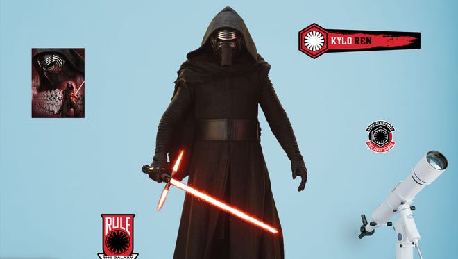 Kylo Ren wall decal from the Fathead 'Star Wars: The Force Awakens' line.