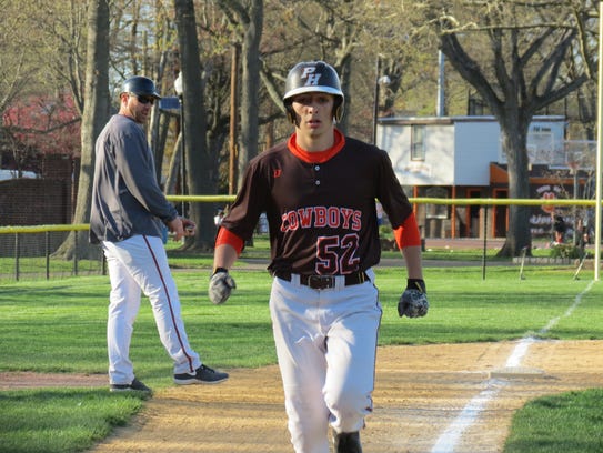 Pascack Hills' Christian Piantino heads home after