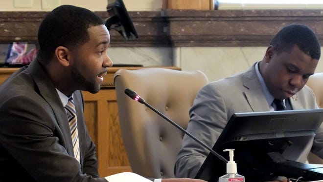 Cincinnati's Acting City Manager Patrick Duhaney tells City Council recently what the next steps are in the plan to address problems at the city's 911 center. Council voted to inject nearly half a million dollars into the center.