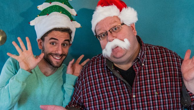 Ben Pelegano, left, and Jason Schommer are getting into the holiday spirit for their "The Naughty or Nice List!" show.