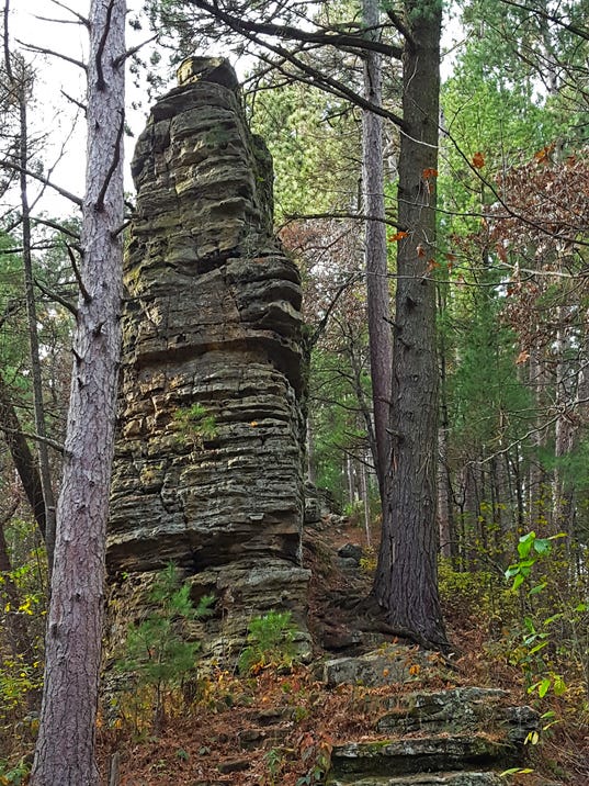 Castle Mound's dramatic rock formations make for a nice