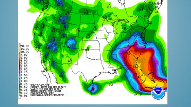 The remnants of Hurricane Irma could bring between 1 to 3 inches, and possibly more rain to Tennessee early next week.