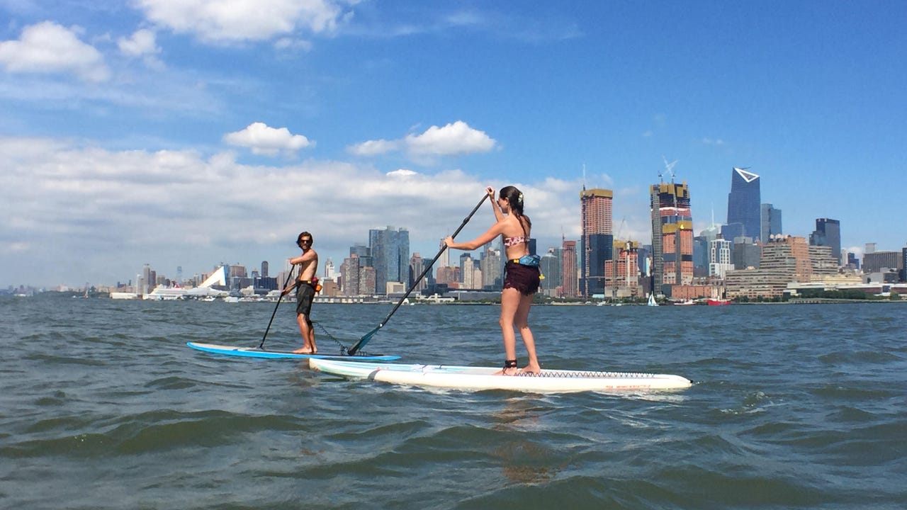WATCH: Would you paddle board on the Hudson River?