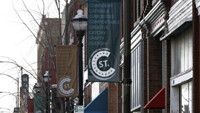 A 2015 photo of signage along Commercial Street.