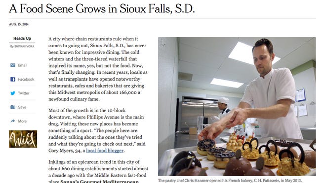 Sioux Falls was featured in a recent New York Times article.