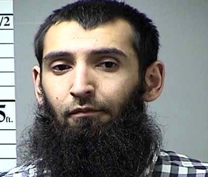 This undated photo provided by St. Charles County Department of Corrections via KMOV shows the Sayfullo Saipov. A man in a rented pickup truck mowed down pedestrians and cyclists along a busy bike path near the World Trade Center memorial on Tuesday,