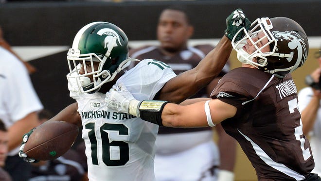 Aaron Burbridge is MSU's leading receiver, with 25 catches for 414 yards.
