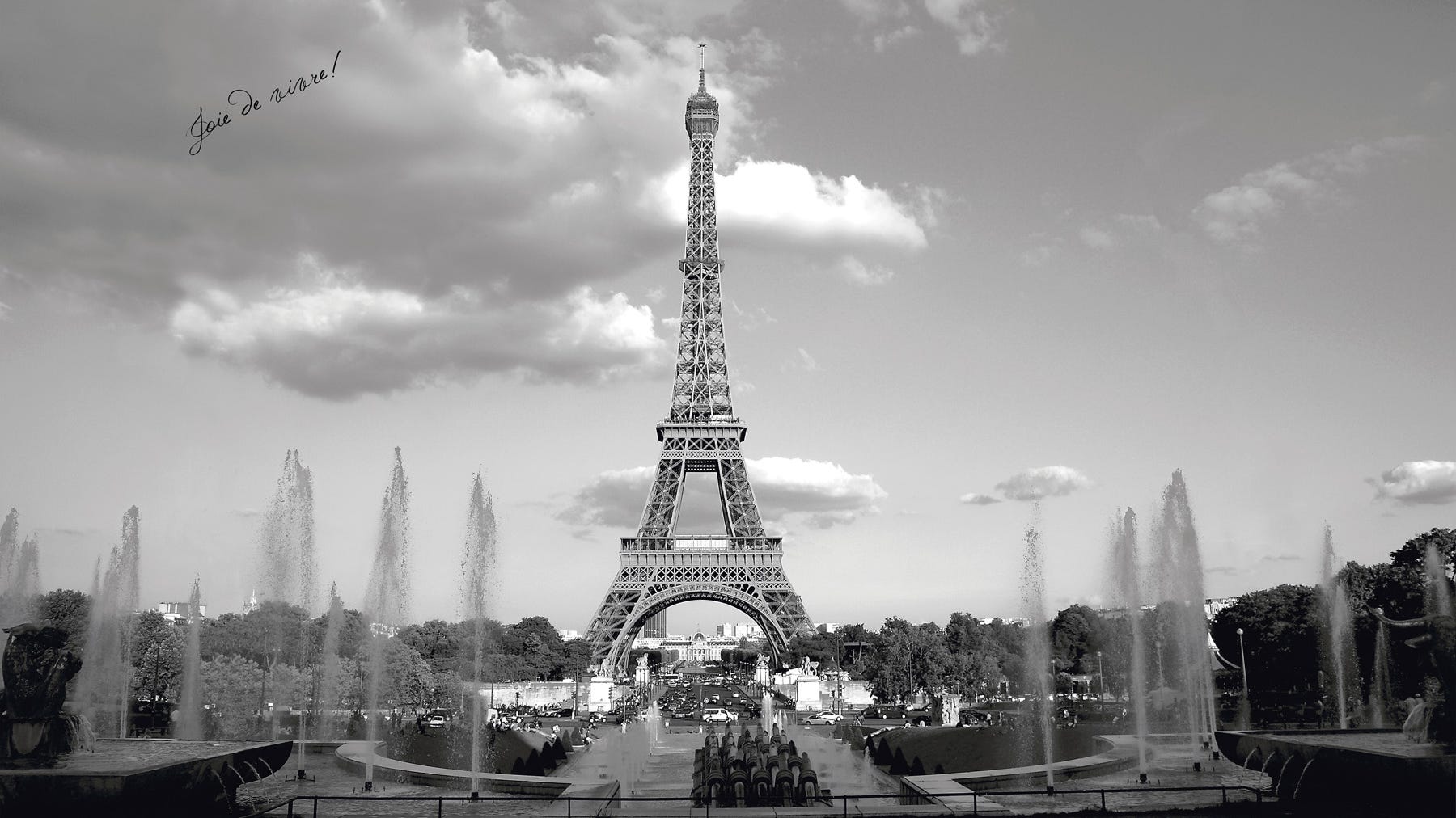 Париж в черно белом