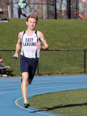 Evan Meyer, and East Lansing senior, recognized as a distance runner.