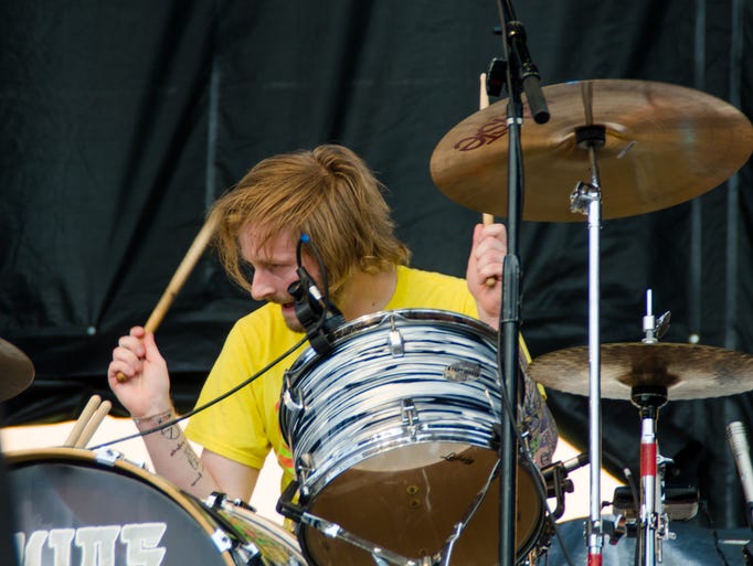 Druids performing on the main stage at the 80/35 Music