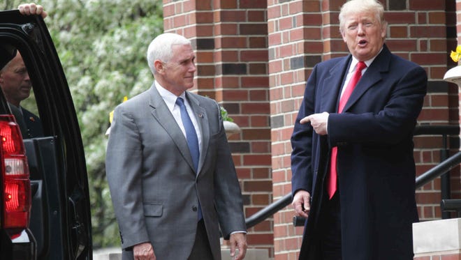 Gov. Mike Pence and Donald Trump met April 20 at governor's residence ahead of the May 3 primary.