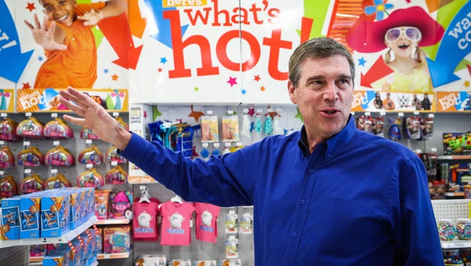 Dave Brandon, chief executive officer of Toys R Us Inc., speaks during an interview at a Toys R Us Inc. store in Secaucus in August.