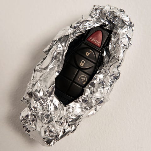 To protect a car from theft during the day, wrap...