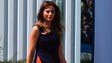 Melania wore a patterned dress by Delpozo while visiting