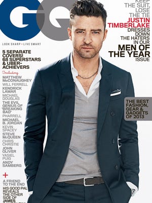 Justin Timberlake is one of five people appearing on separate covers of GQ magazine's  'Men of the Year' issue.