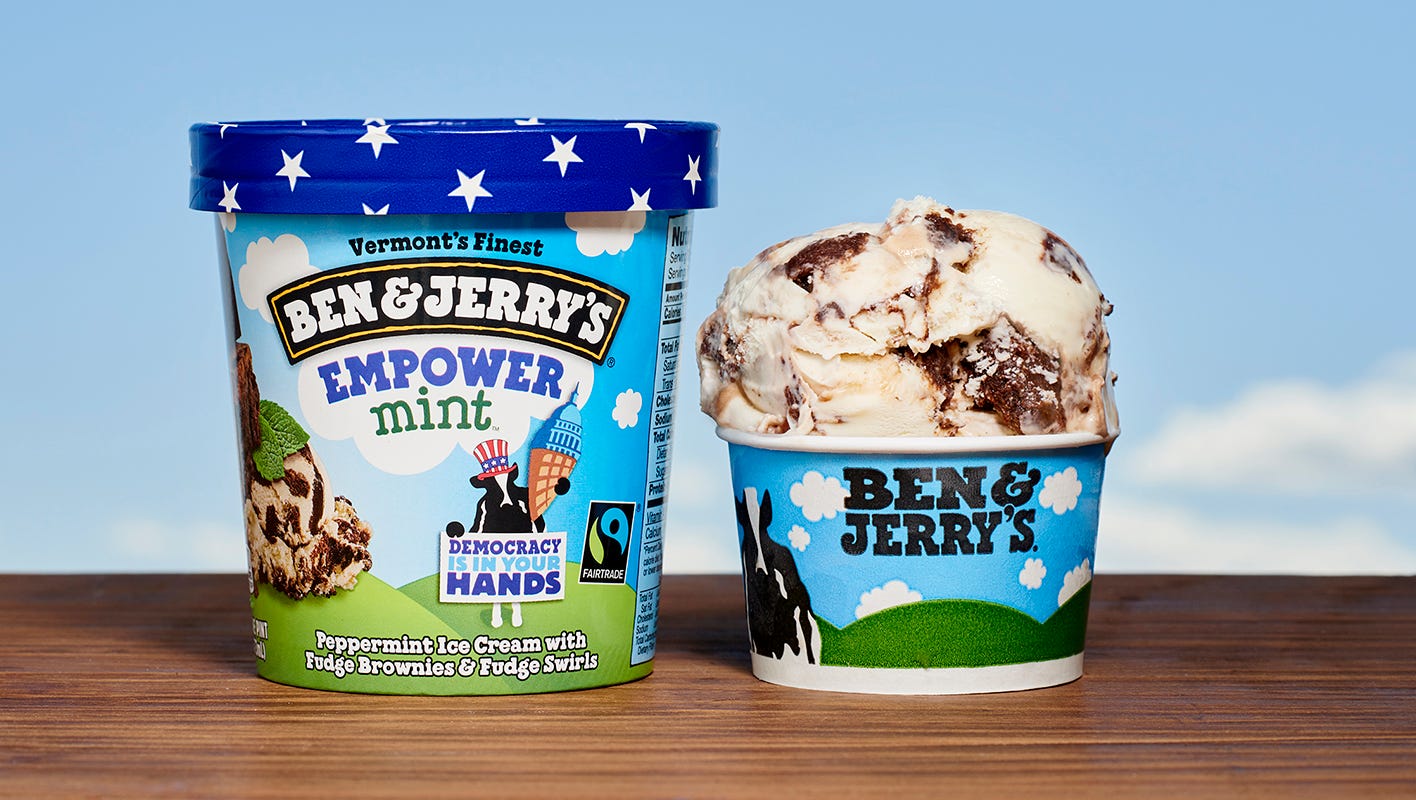 Ben & Jerry's new ice cream flavor packs the politics