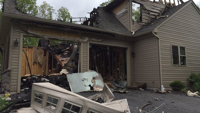 A Lower Windsor Township house fire displaced a family of four.