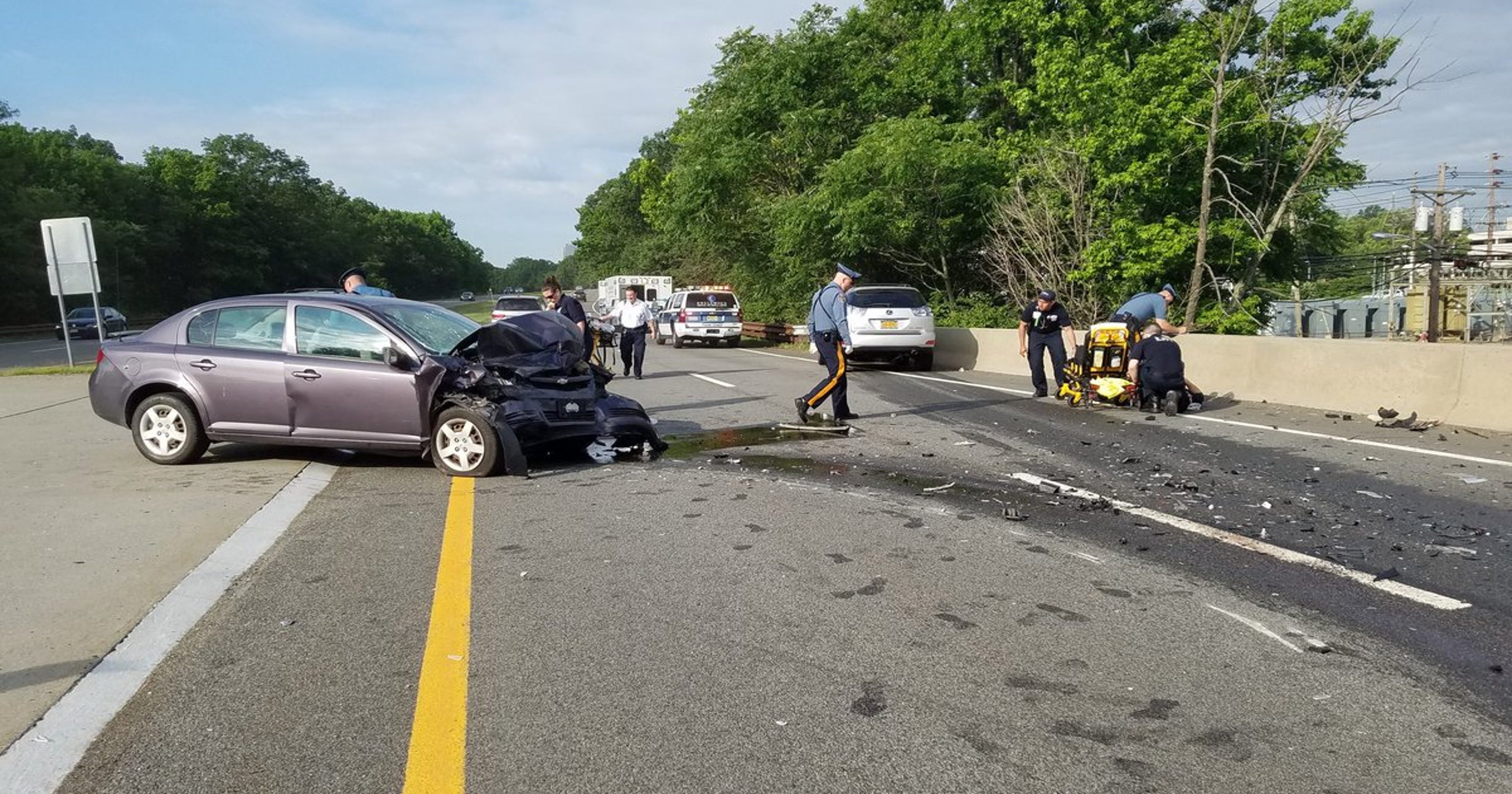 Delays on Palisades Interstate Parkway after crash blocks lanes