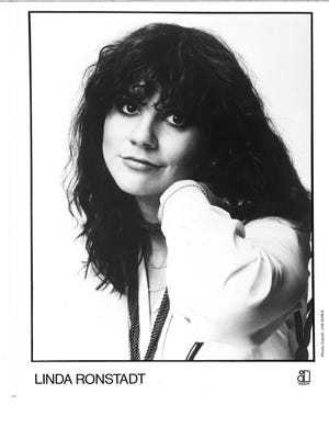 Linda Ronstadt’s press photo when she was inducted into theRock and Roll Hall of Fame and Museum.