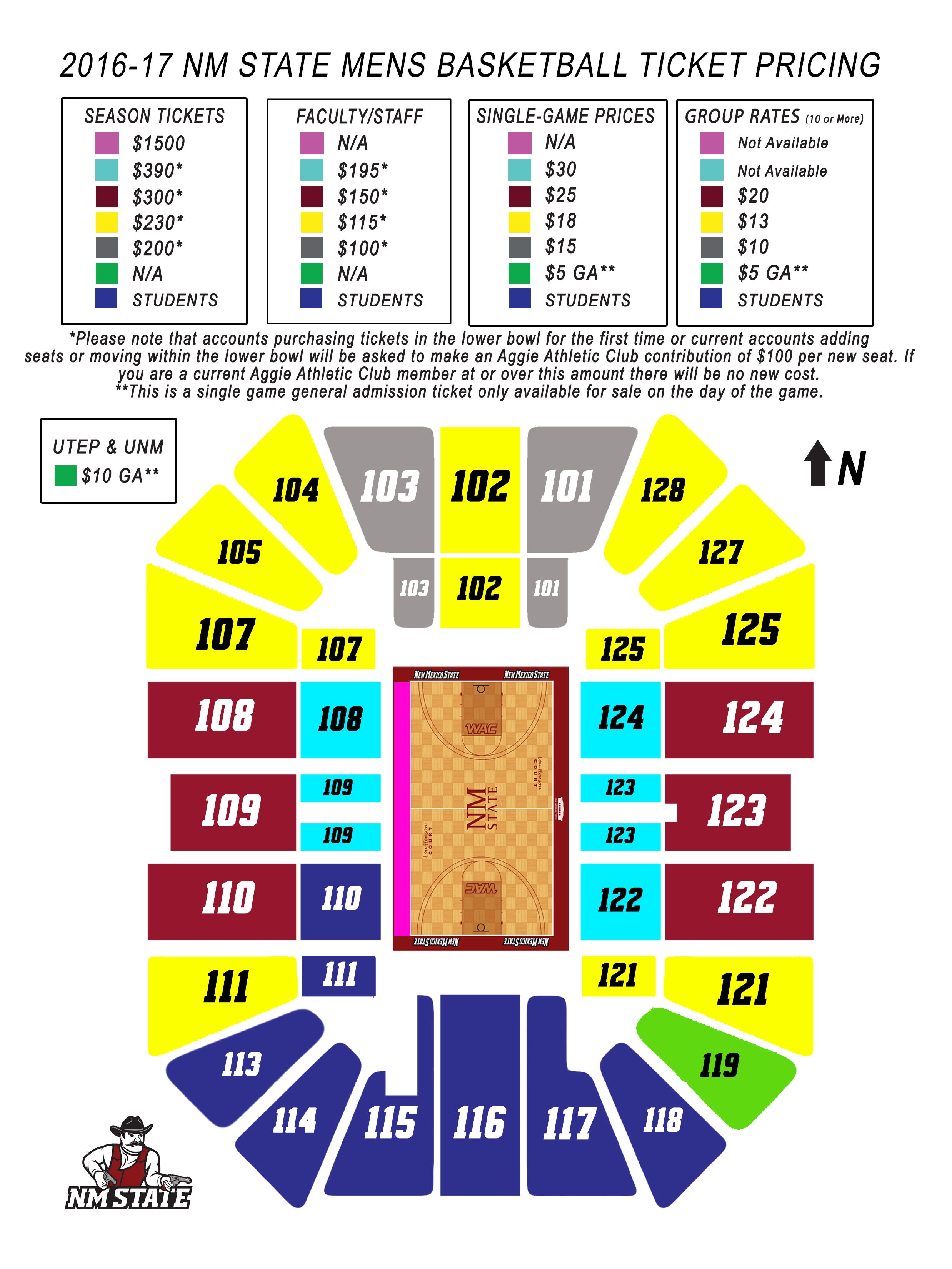 Pan Am Las Cruces Seating Chart
