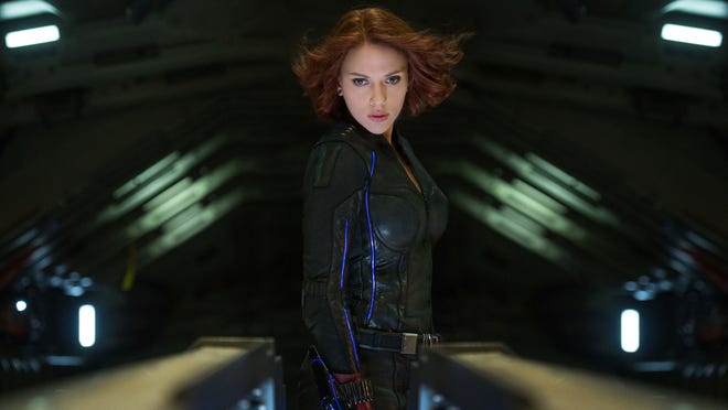 Black Widow (Scarlett Johansson) in a scene from “Avengers: Age Of Ultron.”