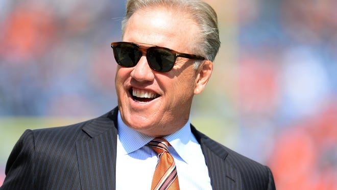 Sep 17, 2017; Denver, CO, USA; Denver Broncos general manager John Elway before the game against the Dallas Cowboys at Sports Authority Field at Mile High. Mandatory Credit: Ron Chenoy-USA TODAY Sports