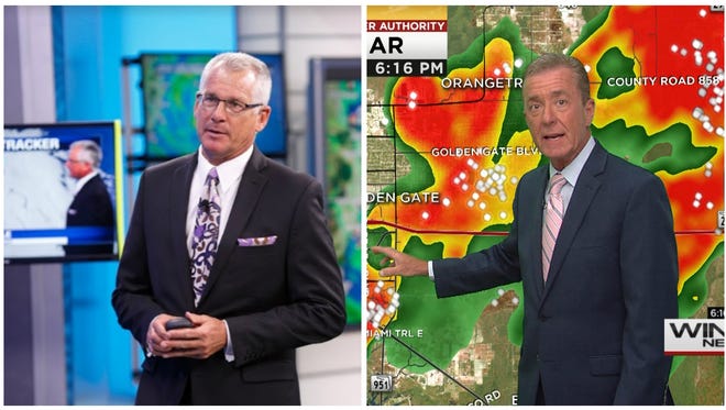 Robert Van Winkle, left, and Jim Farrell, right, lead meteorological teams at NBC2 and WINK, respectively.