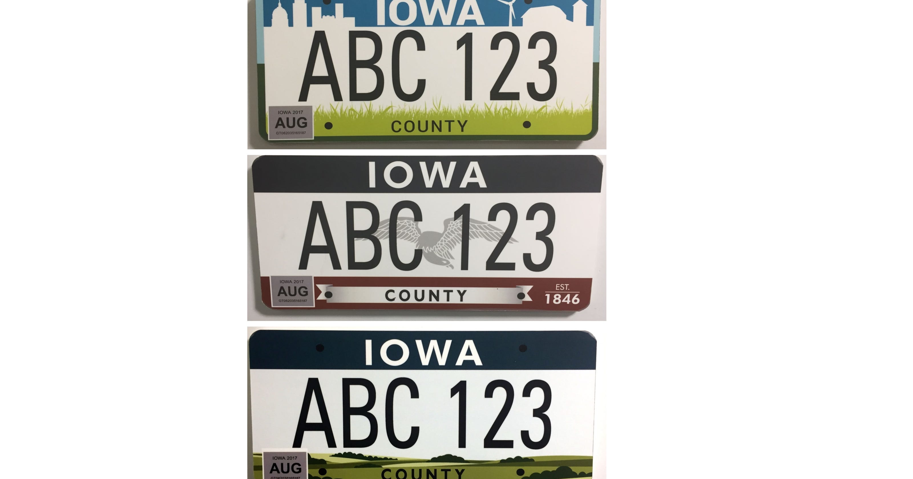 Printable Iowa Temporary License Plate Printable Templates