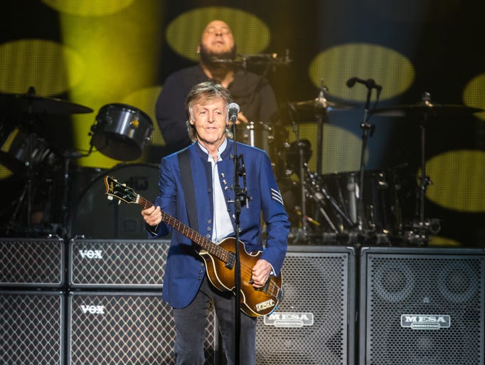 Sir Paul McCartney performs at Wells Fargo Arena Monday,