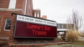 A sign outside the Soldiers Home in Holyoke.