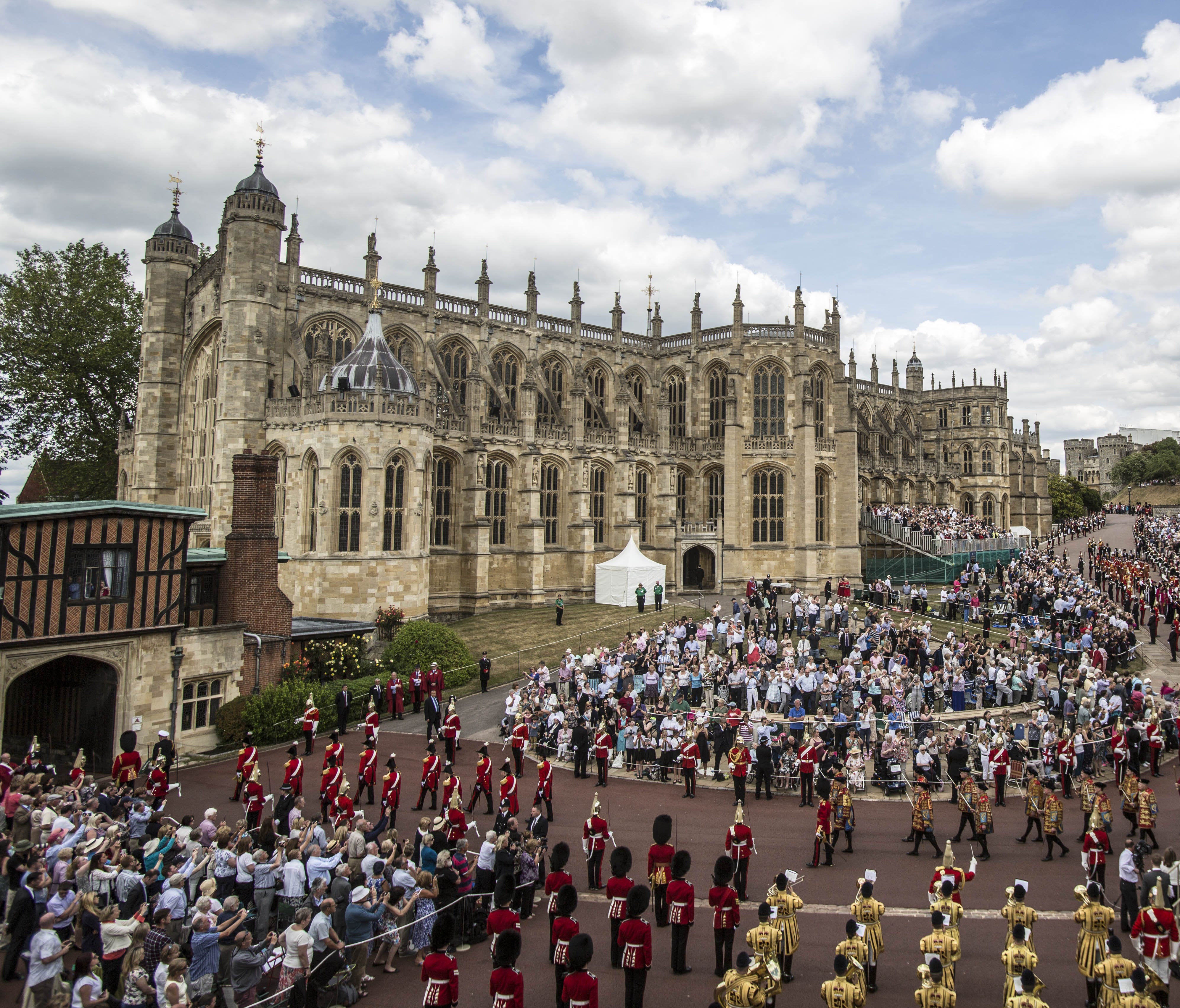 St. George's Chapel, seen during the 2005 Order of the Garter service, is quite fancy enough for a royal wedding.