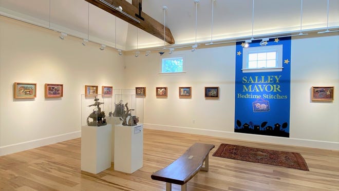 Bedtime Stitches, an exhibition of 18 new sculptural embroidery artworks by award-winning artist Salley Mavor, is on view at the Cahoon Museum of American Art through Dec. 22.