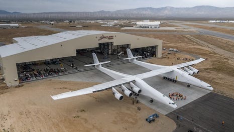 The Stratolaunch aircraft weighs about 500,000...