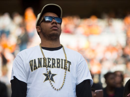 Vanderbilt fans wait for a game to begin before a game