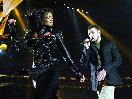 Janet Jackson and Justin Timberlake perform at half-time