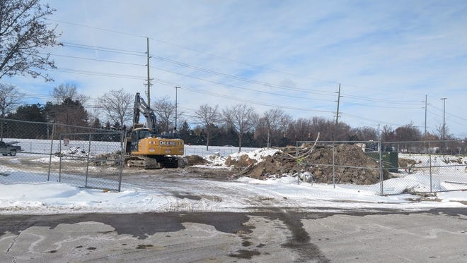 The site of the new BJ's Brewhouse and Restaurant along Haggerty in Livonia. The former Champps sports grill was torn down beginning in December.