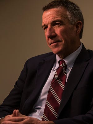 Phil Scott was elected Vermont's 82nd governor in November 2016. He speaks with the Burlington Free Press on, Nov. 11, 2016, from his transitional office in Montpelier.