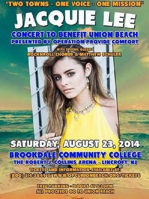 Concert flyer for the event that will be on Saturday, August 23, 2014 at Brookdale Community College