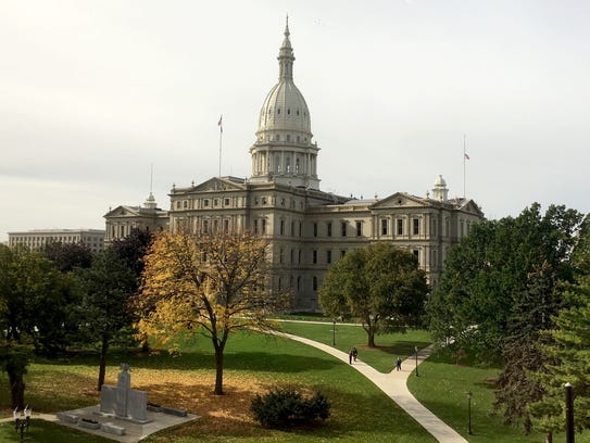The Michigan state Capitol in Lansing on Oct. 26, 2017.
