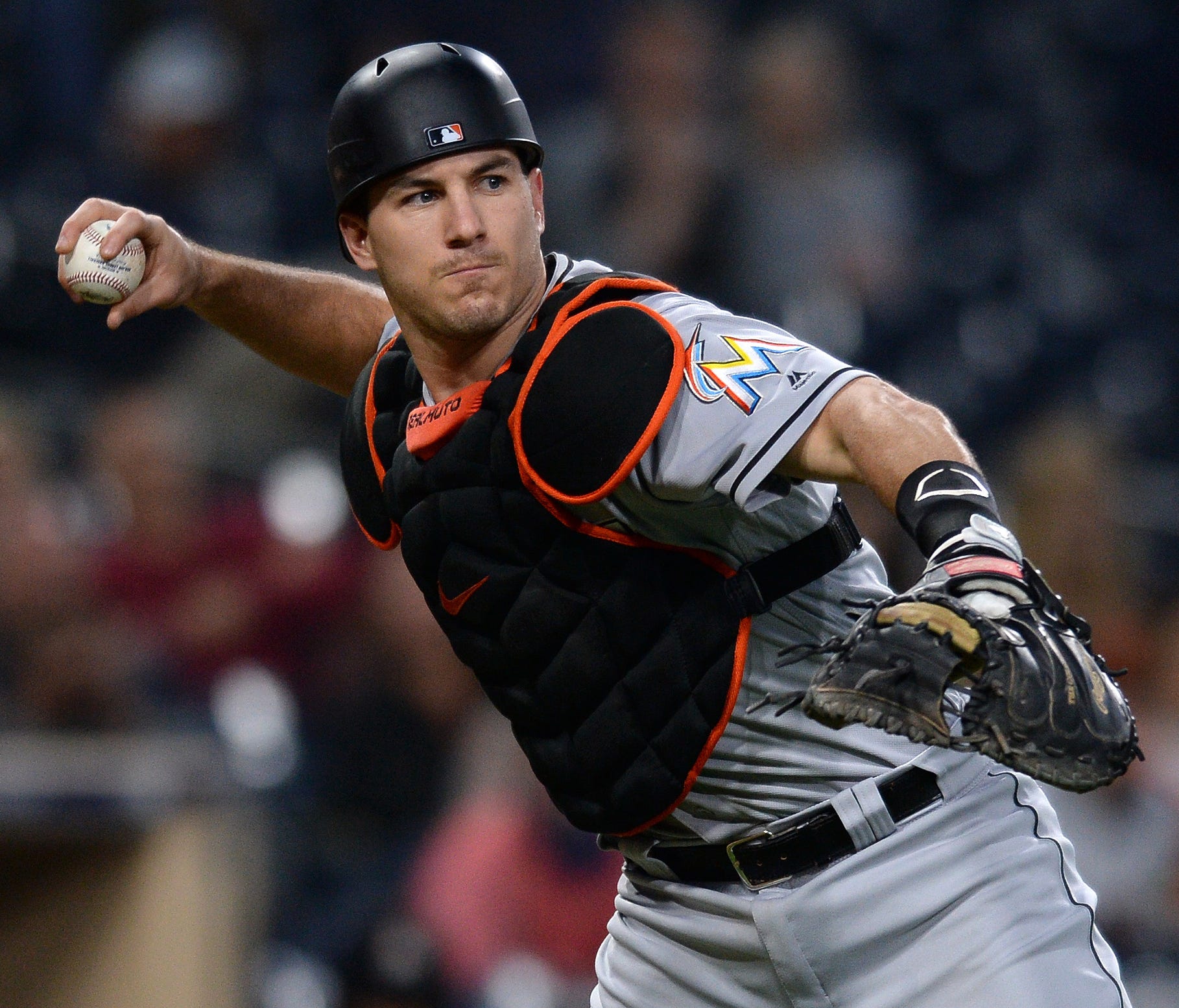 J.T. Realmuto is enjoying an All-Star-caliber season, leading all major league catchers with at least 200 at-bats in batting average (.297) and OPS (.879).
