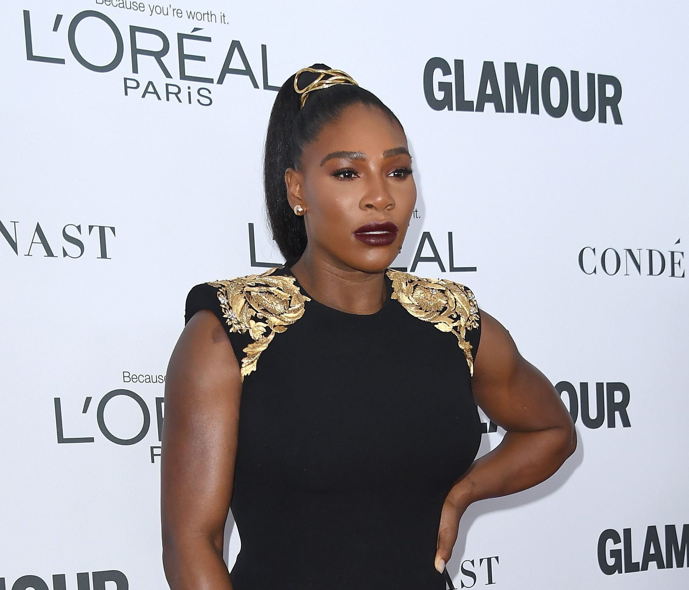 Serena Williams attends Glamour's 2017 Women of The Year Awards at Kings Theatre on November 13, 2017 in Brooklyn, New York. / AFP PHOTO / ANGELA WEISSANGELA WEISS/AFP/Getty Images ORG XMIT: 1 ORIG FILE ID: AFP_U9025