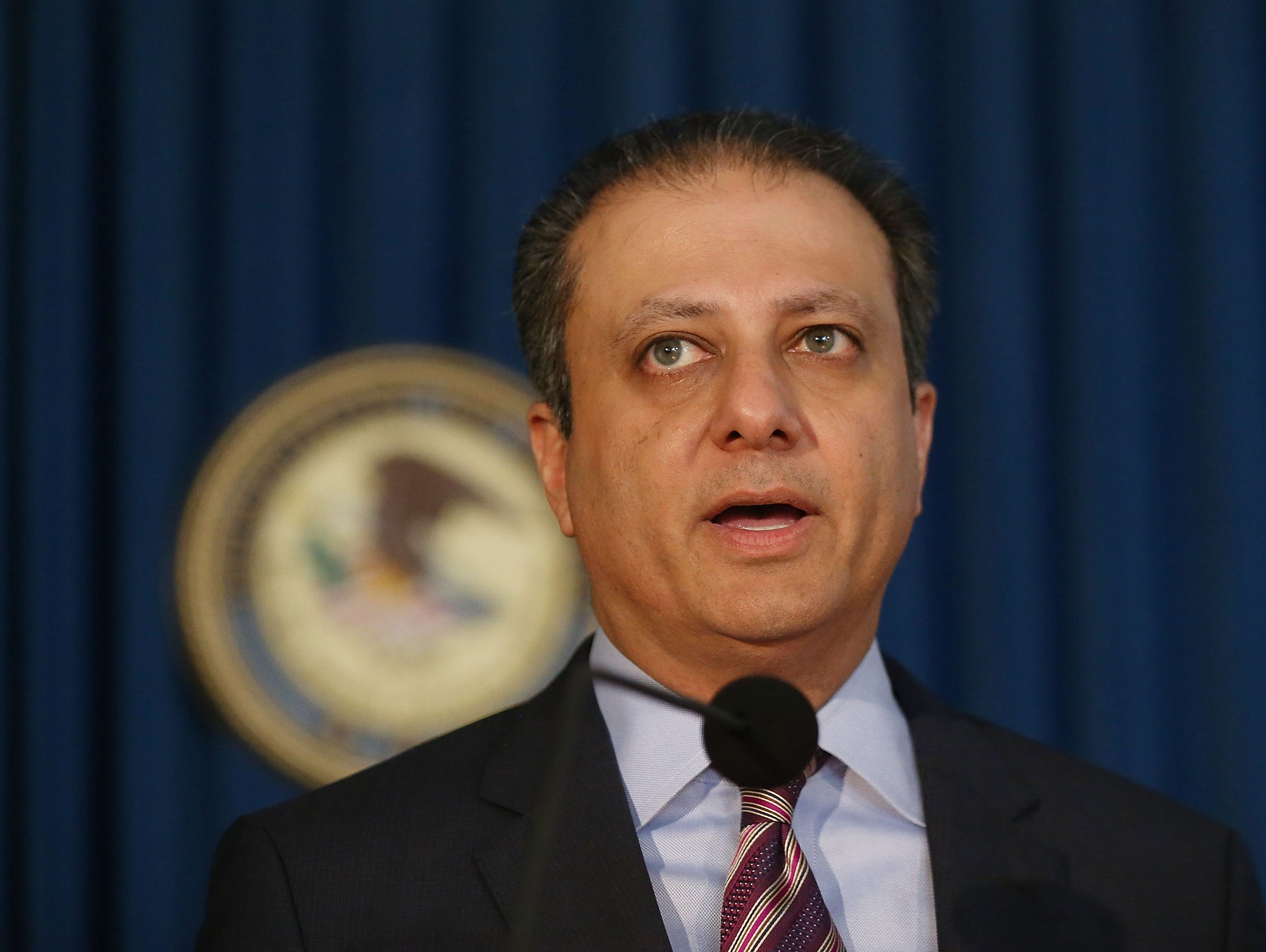 Preet Bharara, the U.S. Attorney for the Southern District of New York, has refused to give up his post.
