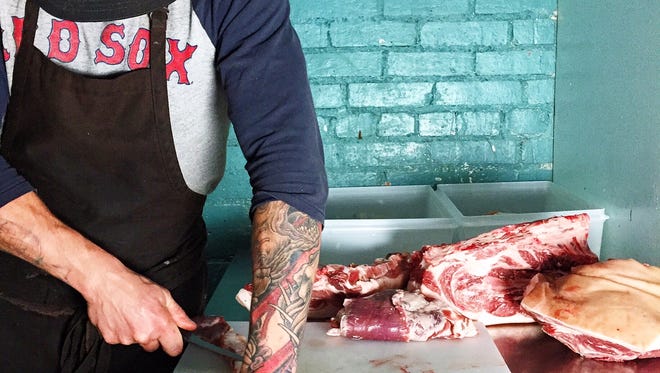 Jeremiah DeBrie and Samara Rasmussen plan to open a butcher shop called Intentional Swine in West Asheville.