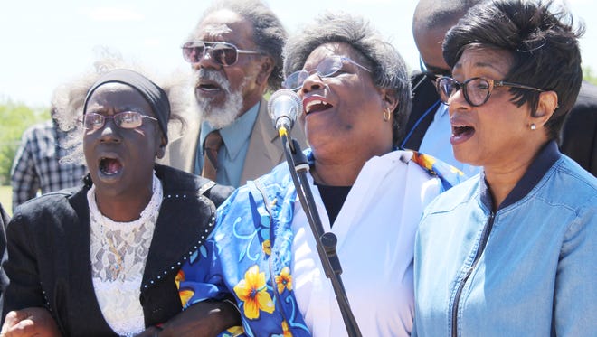 A windy day didn't stop members of the New Light Baptist Church from singing their praises at Sunday's Gospel Brunch that concluded this year's Key City Rhythm & Blues Festival at Nelson Park.