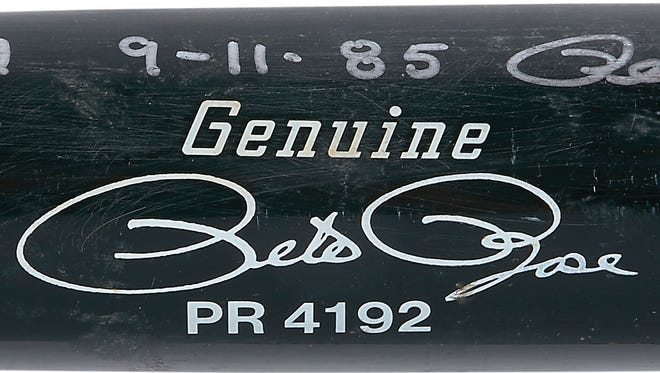 Pete Rose's bat that hit 4,192, per Lelands auction