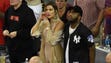 Television personality Khloe Kardashian looks on during